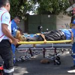 Motorizado impacta con puerta de vehículo en Las Brisas nicaragua