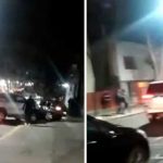 Mujer encuentra a esposo con otra mujer en un bar y le destroza su auto mujer