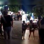 Encuentra a su papá con «la querida» y le arma bacanal en plena calle argentina