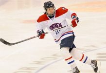 Le cortan la pierna a jugador de Hockey en pleno partido (VIDEO) canada