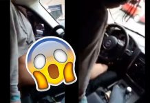 Hacen el «love» al volante y casi atropellan a la gente (Video) video viral