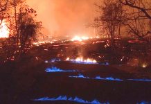 Volcán de Hawai genera llamas azules por consumo de metano volcan kilauea