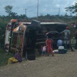 Se vuelca bus que cubre la ruta Siuna-Puerto Cabezas nicaragua