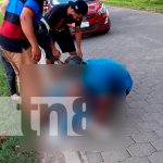 Joven lesionado tras perder el control de su moto en Juigalpa nicaragua, Juigalpa, Chontales, accidente de transito,