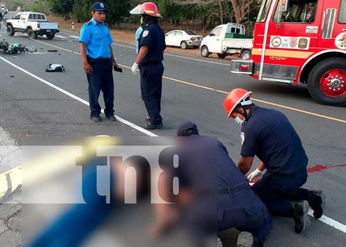 nicaragua, accidente de tránsito, fallecido, motociclista, Malpaisillo,