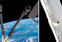 Un trozo de basura espacial deja agujero en un brazo robótico de la EEI Estados unidos, nasa, ciencia,