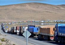 Bolivia perdió más de 100 millones de dólares por paro en Chile