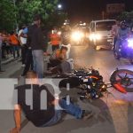 Accidente entre motociclistas deja dos personas lesionadas sobre la carretera Panamericana nicaragua, esteli, accidente de transito, lesionados,