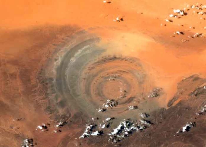 ciencia, fotos, ojo del sahara, estructura, astronauta