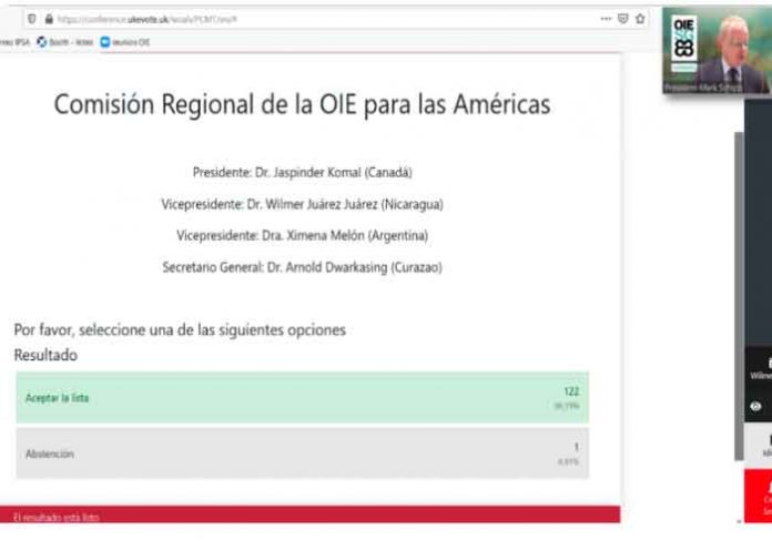 nicaragua, oie, sanidad animal, eleccion, vicepresidencia