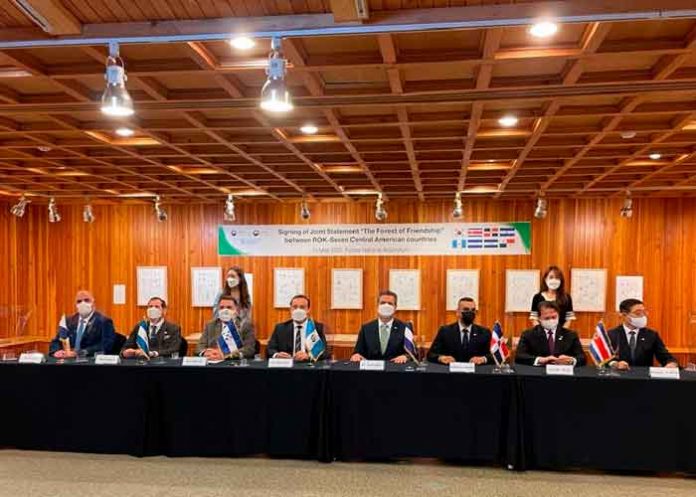 nicaragua, corea, sica, acto, arboreto nacional