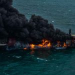 Arde carguero con productos químicos en costa de Sri Lanka sdri lanka, incendio, barco carguero, productos quimicos, autoridades,