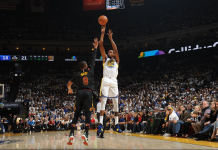 Durant y Warriors vencen a Cavs en navidad