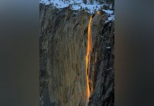 «Cascada de fuego», gran atracción en parque de EEUU
