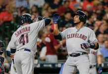 Indios ganan 5-3 a Astros con jonrón de Encarnación