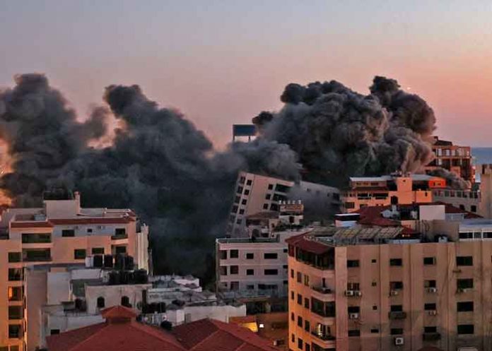 Colapso gaza, colapso, edificio, videos, redes sociales, ataque aereo,