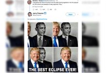 Trump comparte meme: «El mejor eclipse de la historia»