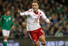 Eriksen mete a Dinamarca en el Mundial de Rusia 2018