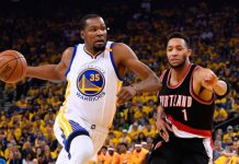 Durant brilla en debut de los Warriors en playoffs