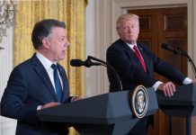 Santos invita a Trump a una Colombia «en paz»