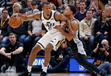 Hood anota 29 puntos y el Jazz supera a los Spurs 100-89