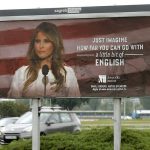 Melania Trump exige retirar carteles publicitarios con su imagen