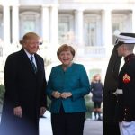 Donald Trump recibe a Angela Merkel en la Casa Blanca