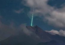 indonesia, caida, meteoro, volcan activo, indonesia,