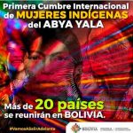 Celebrarán en Bolivia Cumbre Internacional de Mujeres Indígenas bolivia, cochabamba, gobierno, celebracion, cumbre, mujeres indigenas,