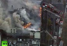 Se desata voraz incendio en barrio Harlem de Nueva York