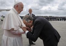 El papa se reúne con el presidente de Portugal, Rebelo de Sousa