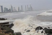 Alerta de prevención por oleaje en las costa del Pacífico de Panamá