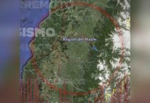 Sismo de 5,4 grados sacude dos regiones del centro de Chile