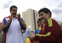 Fraterno encuentro entre Diego Armando Maradona y Nicolás Maduro