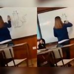 Profesora borra gato dibujado en la pizarra y se lleva tremenda sorpresa (VIDEO)