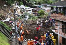 Aumenta cifra de muertos por derrumbe en Manizales, Colombia