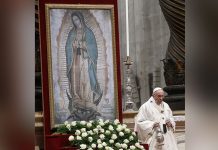 Papa Francisco oficia misa en honor a Nuestra Señora de Guadalupe