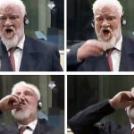 Muere criminal de guerra que tomó veneno durante juicio