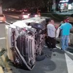 Violenta colisión deja cuantiosos daños materiales y siete lesionados en Ctra. Norte