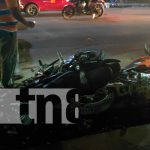 Dos personas lesionadas en el choque entre dos motocicletas en Juigalpa