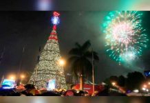 Árbol gigante enciende el espíritu navideño en Guatemala