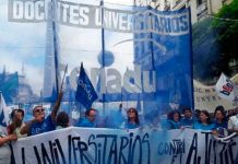 Universidades argentinas se van a paro por una semana