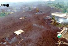republica democratica del congo, erupcion, volcan Nyiragongo,