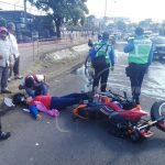 Mujer lesionada por accidente de tránsito cerca de Enel Central