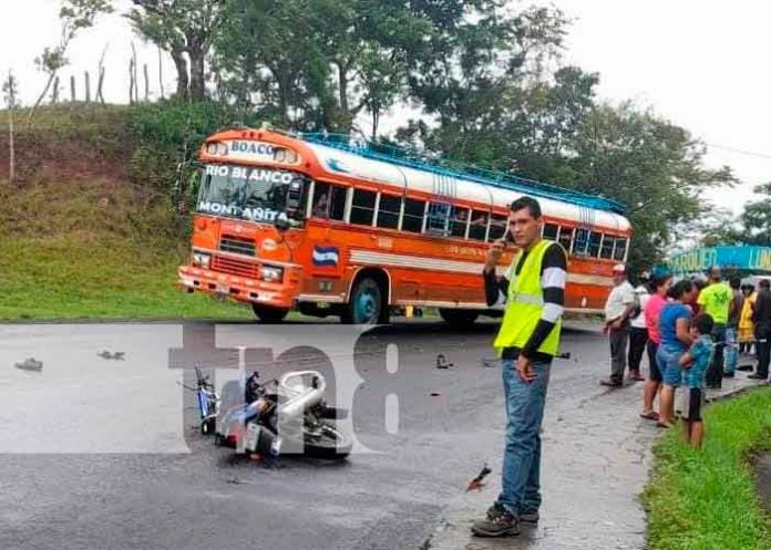 Nicaragua, boaco, accidente de tránsito, una persona fallecida,