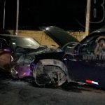 Managua: Irresponsable conductor origina múltiple colisión con cinco lesionados