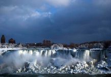 EE.UU: El frío crea un paraíso invernal en cataratas del Niágara
