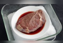 El líquido rojo en la carne en realidad no es sangre