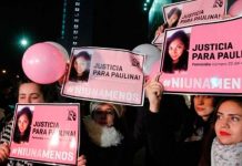 Chilenas marcharon en contra de la violencia hacia la mujer
