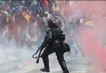 Policía colombiana reprime manifestaciones en Bogotá y Popayán Colombia, represión, manifestaciones, policía,